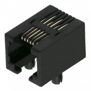 RJ12 Socket 6P6C R/A Low Profile 6W6PFPRL