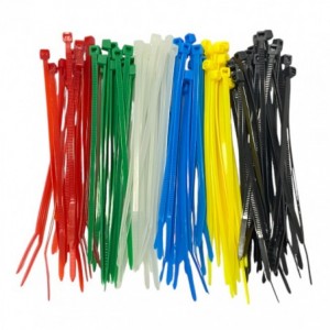 CABLE TIE 2.5x100mm MULTI COLOR - BAGS OF 100-PCS CT-2.5x100 MULTI