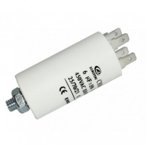 MOTOR RUNNING CAPACITOR 6uF 450V STU/TER 30x57MM CBB60-E-6UF-450VAC