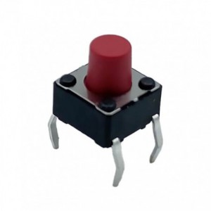 PCB TACTILE PUSH BUTTON SWITCH 6x6mm H7.0mm RED DTS-63R-V