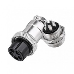 M16 5W MINI-MIC-PLUG And Socket Connector Set GX16-A-5PS
