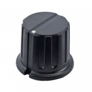 KNOB PLA BLK SCR DOT 24x20x6.4 S8877-BK