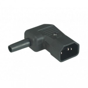 C14 Iec R/A Plug Adpater RE-WIRE Black K24174