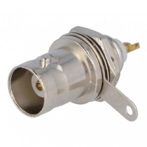 BNC-SOCKET BULKHEAD 8mm THREAD LONGER SOLDER TERMINAL M5542