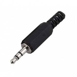3.5mm STEREO PLUG WITH BLACK PLASTIC SLEEVE 210761