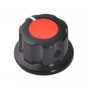 KNOB PLA RED HEX LIN 20x12x6.4 S8859-RD