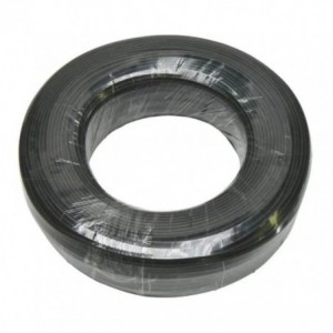 FLAT FLEX TELEPHONE CABLE 4C BLACK 100m/ROLL AWG26-4B-100M