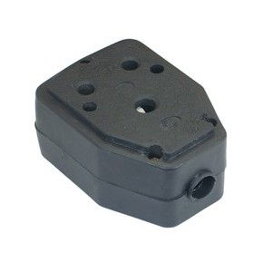 Janus Coupler Double Socket 15A/16A Rubber Bk C1395P