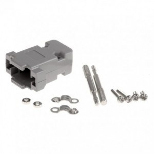 D-SUB 9W Grey Cover - Thumb Screw Grey Type UL1400.09B-T