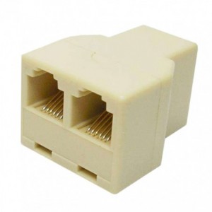 3W Inline 6P6C Usa RJ12 Socket Adaptor RJ12/T