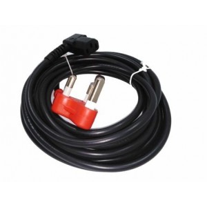 C13 SOCKET R/A - DEDICATED POWER LEAD IEC 3PIN PLUGTOP - 4m PC-MAE6D9RCIC13BK4