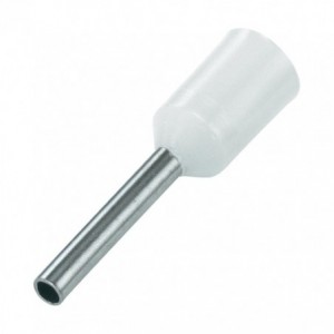 BOOT LACE FERRULE WHITE CSA0.5mm2 CL8mm PL14 EVN0508(1)