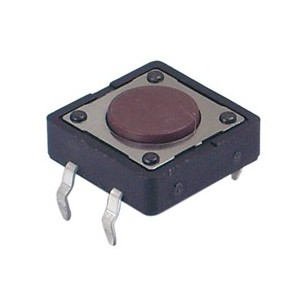 PCB TACTILE SWITCH 12x12mm H4.3mm BROWN DTS-21N-V