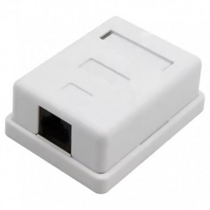 WALL / SURFACE MOUNT NETWORK SOCKET 1xRJ45 CAT5E SA8P8C5E