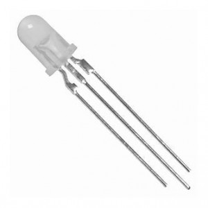 LED 5mm FROSTED-RED &amp; GREEN COMMON CATHODE - DEBULK F5ARG9HW-A