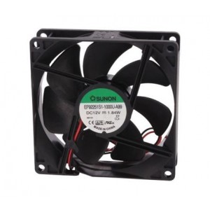 12VDC AXIAL COOLING FAN 92sqx25mm SLV 51CFM LEAD EF92251S1-10000-A99
