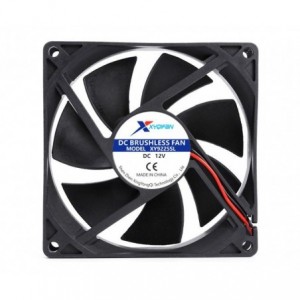 12V AXIAL FAN 92sqx25mm SLEEVE 60CFM LEADS XY9225S12H