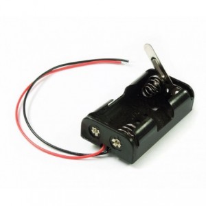 BATTERY HOLDER 2xAA LEAD + LEVER SWITCH BH-321-1AS