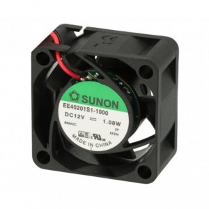 12VDC AXIAL FAN 40sqx20mm SLV 9CFM LEAD EE40201S1-10000-999
