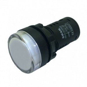 Pilot Light High White LED 22MM 230V AC/DC PL-AD16-22-230V-W