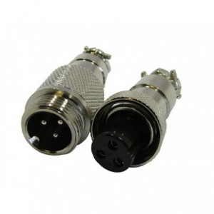 M13 3W MINI-MIC-PLUG And Socket Connector Set GX12-3P