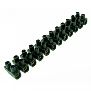 STRIP CONNECTOR 12W 20A FEED THROUGH TYPE BLACK 138x20x16 TB-H20 20A