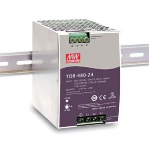 Power Supply D/R I340-550VAC O24V 20A 480W TDR-480-24