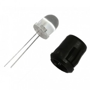 LED KIT 10mm CLEAR BLUE LED IN HOLDER ELVEY-005