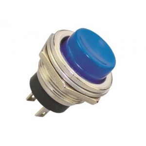 PUSH BUTTON SWITCH N.C. SPST 3A BLUE M16 D19mm DS-212C-BL