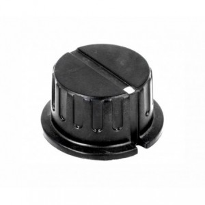 PLASTIC KNOB BLACK SCR DOT 35x18mm 6.35mm SHAFT HOLE KN-8C