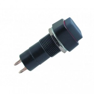 SQR PUSH BUTTON SWITCH N.C SPST 3A 125V 15x15mm M12 HOLE B160C-BLACK