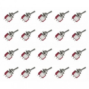 MINI TOGGLE SWITCH SPDT ON-ON 3A P/M &amp; SOL - 100P/TRAY MTS-102R