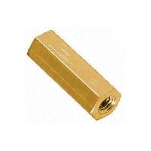 BRASS TREADED BRASS SPACER M3x5mm SOCKET-SOCKET - MPQ10 SPACER M3x5 *DBK*