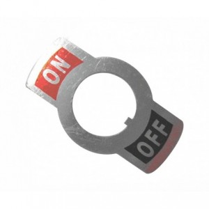 M12 ALUMINIUM LEGEND PLATE ON-OFF ID12mm OD21mm 190709