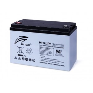 DEEP CYCLE AGM BAT 12V 100AH 328x172x222mm DC12-100