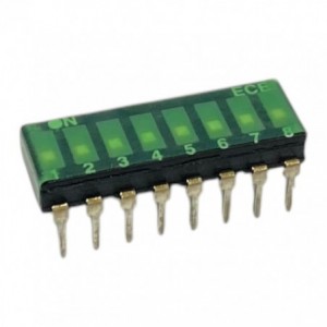 DIP SWITCH 8-POLE 100mA L/PRO EAM108LT02
