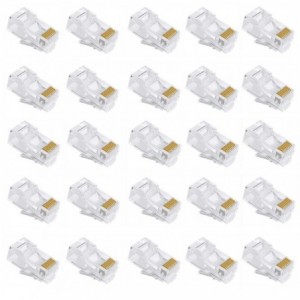 Modular Plug 8W8P RJ45 2 Prong For Solid Cable - 500P/BAG X98088