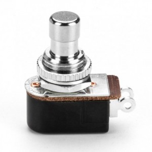 Push Button Switch N.o. Spst 3A Metal Solder M12 L38 PBS-24B-4S