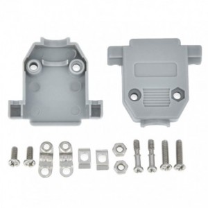 Plastic 15 Way D-SUB Connector Cover In Grey 15DCG