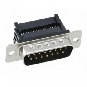 IDC PLUG D-SUB 15W METAL MNT &amp; NO STRAIN RELIEF FDA15PM1P