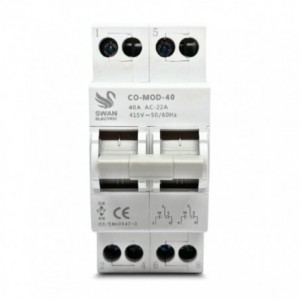 CHANGEOVER SWITCH 18mm 2P DIN MOUNT 40A 451V SLIM CO-MOD-40-240