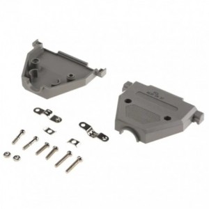 Plastic 37 Way D-SUB Connector Cover In Grey 37DCG