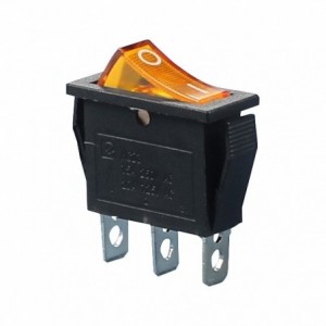 ROCKER SWITCH SPST 10x28 YELLOW ILU KCD3-101N-YELLOW