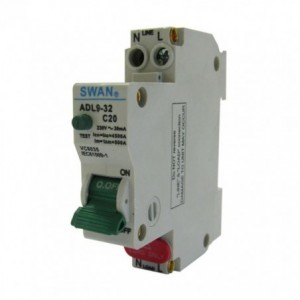 Earth Leakage Din W/OVERLOAD 1PH+N 20A 4.5KA EL-ADL9-32-4.5220