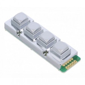 KEYPAD METAL 1x4-BUTTONS AK-104-B-SSS-WP-MM