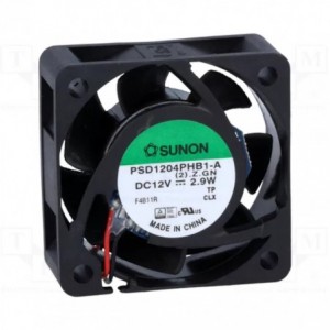 12VDC AXIAL COOLING FAN 40sqx15mm BALL 14CFM PSD1204PHB1-A.2.Z.GN