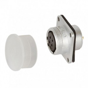 Circular Power Conn M22 4W Socket Panel Mnt M595717C