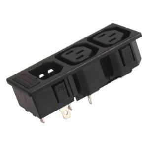 C13 2xIEC SOCKET + C14 IEC PLUG IEC CONNECTOR K241560