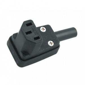 C13 IEC Socket Right Angle In-Line Rewirable K24172U