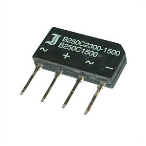 Diode Bridge Rectifier Sil A+A- 600V 1A5 B250C2300-1500B
